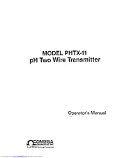 Omega Engineering PHTX-11 Operator's Manual