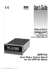 Omega Engineering Dual Relay Option Board DPF700 User Manual