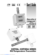 Omega Engineering RH/Temperature Transmitter HX93DA User Manual