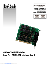 Omega Engineering OMG-COMM232-PCI User Manual