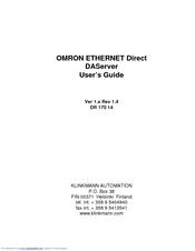 Omron DR 170 14 User Manual