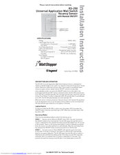 LEGRAND Watt Stopper RS-250 Installation Instructions Manual