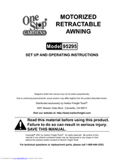 One Stop Gardens 95295 Set Up And Operating Instructions Manual
