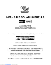 One Stop Gardens 95453 Assembly And Operation Instructions Manual