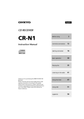 Onkyo CR-N1 Instruction Manual