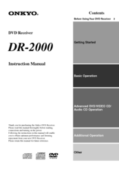 Onkyo DR-2000 Instruction Manual
