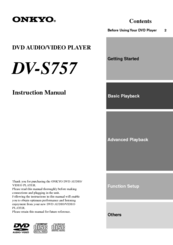 Onkyo DV-S757 Instruction Manual