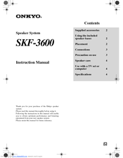 Onkyo SKF-3600 Instruction Manual