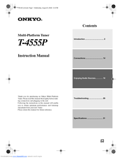 Onkyo T-4555P Instruction Manual