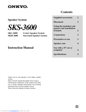Onkyo SKM-3600 Instruction Manual