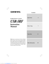 Onkyo USR-5RF Instruction Manual