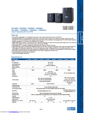 OPTI-UPS High-Frequency Online UPS DS2000E Specifications
