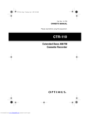 Optimus 14-733 Owner's Manual