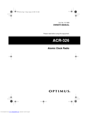 Optimus 12-1626 Owner's Manual