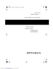 Optimus CD-3322 Owner's Manual