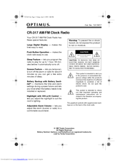 Optimus 12-1617 User Manual