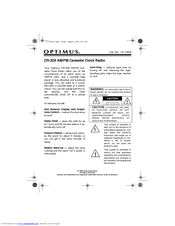 Optimus 12-1629 User Manual