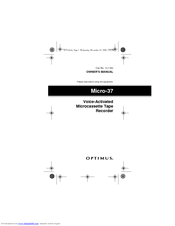 Optimus MICRO-37 Owner's Manual