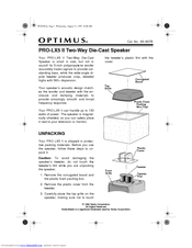 Optimus PRO LX5 II User Manual