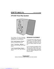 Optimus STS 830 User Manual