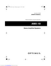 Optimus AMX-10 Owner's Manual