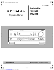 Optimus 31-3046 Owner's Manual