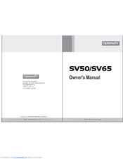 Optoma SV50_65 Owner's Manual