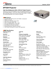 Optoma EP 732H Datasheet