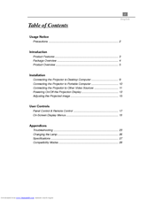 Optoma EzPro718 User Manual