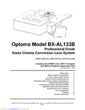 Optoma AKPro Installation Manual