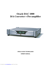 Oracle DAC 1000 Owner's Manual