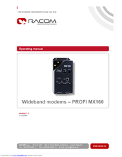 RACOM PROFI MX160 Operating Manual