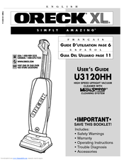 Oreck XL U3120HH User Manual