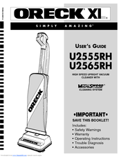 Oreck XL U2555RH User Manual