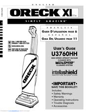 Oreck XL U3760HH User Manual