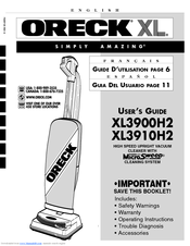 Oreck XL3910H2 User Manual