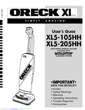Oreck XL SIMLY AMAZING XL5-105HH User Manual