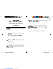 Oregon Scientific WeatherBox BAR383HG User Manual