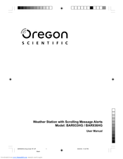 User manual Oregon Scientific BAR938HG (English - 7 pages)