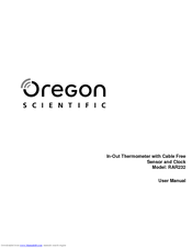 Oregon Scientific RAR232 User Manual