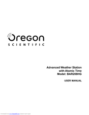 Oregon Scientific BAR208HG User Manual