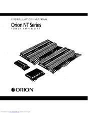 Orion NT Series Installation Manual