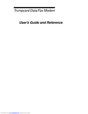 Ositech comm Trumpcard Data/Fax Modem User's Manual And Reference