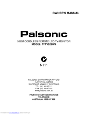 Palsonic TFTV525WS 1 Owner's Manual