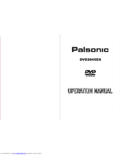 Palsonic DVD2045DX Operation Manual