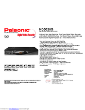 Palsonic HDD320G Specification Sheet