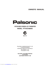 Palsonic TFTV421080HD Owner's Manual