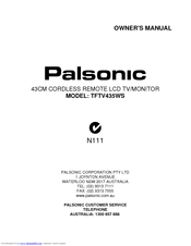 Palsonic TFTV435WS Owner's Manual