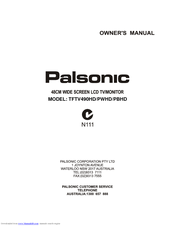 Palsonic TFTV490HD Owner's Manual