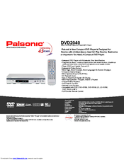 Palsonic DVD2040 Specifications